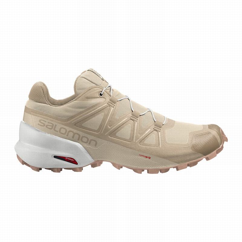 Salomon SPEEDCROSS 5 - Womens Trail Running Shoes - White - NZ (20365-EKUI)
